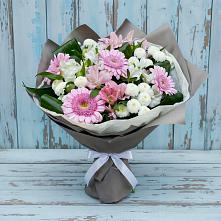 Букет цветов из:  Герберы, Альстромерии и Хризантемы в Кубинке