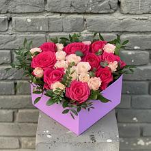 Цветочная композиция из Розы в коробке в Кубинке