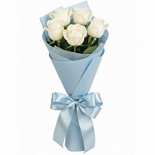 Букет 5 Белых роз Проуд в Кубинке