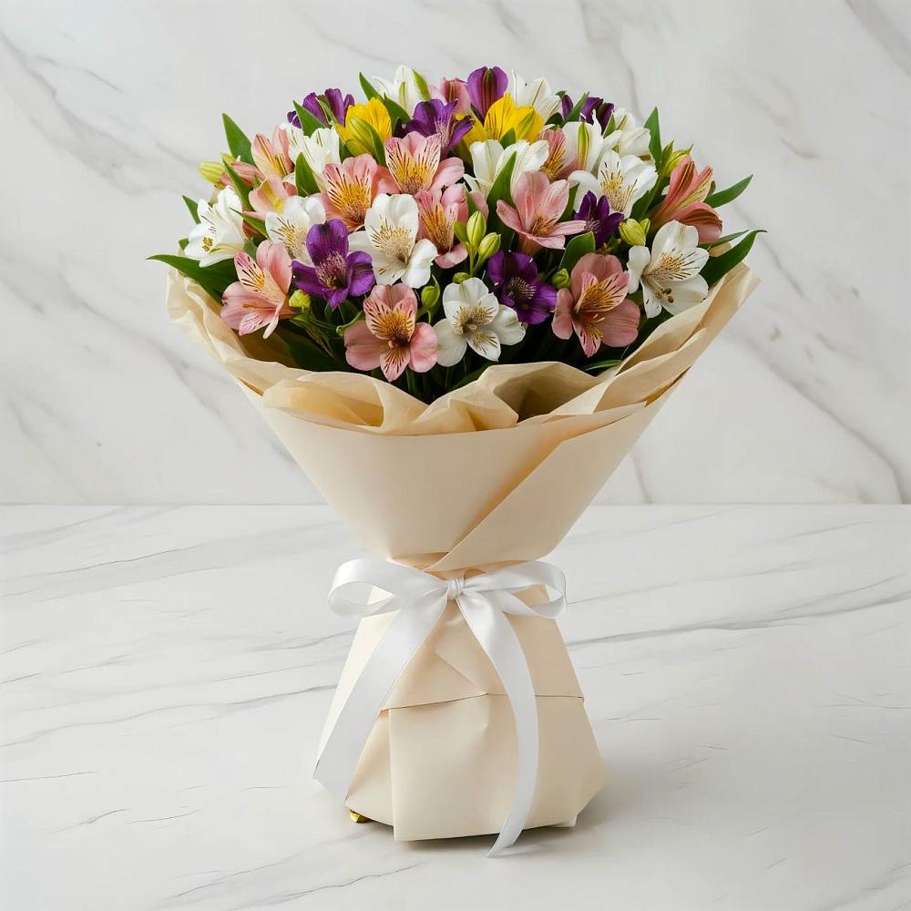 Букет цветов из: Альстромерии в Кубинке