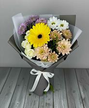 Букет цветов из:  Розы, Герберы и Хризантемы в Кубинке