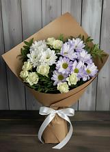 Букет цветов из:  Хризантемы и Розы в Кубинке