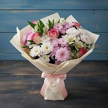 Букет цветов из:  Хризантемы, Альстромерии и Розы #REPLACE_PRED# Кубинке