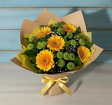Букет цветов из:  Герберы и Хризантемы в Кубинке