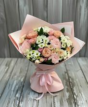 Букет цветов из:  Гвоздики, Розы и Хризантемы в Кубинке