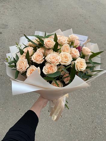 Букет Кремовые розы Латте в Кубинке