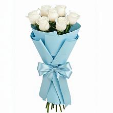 Букет 7 белых роз Проуд в Кубинке