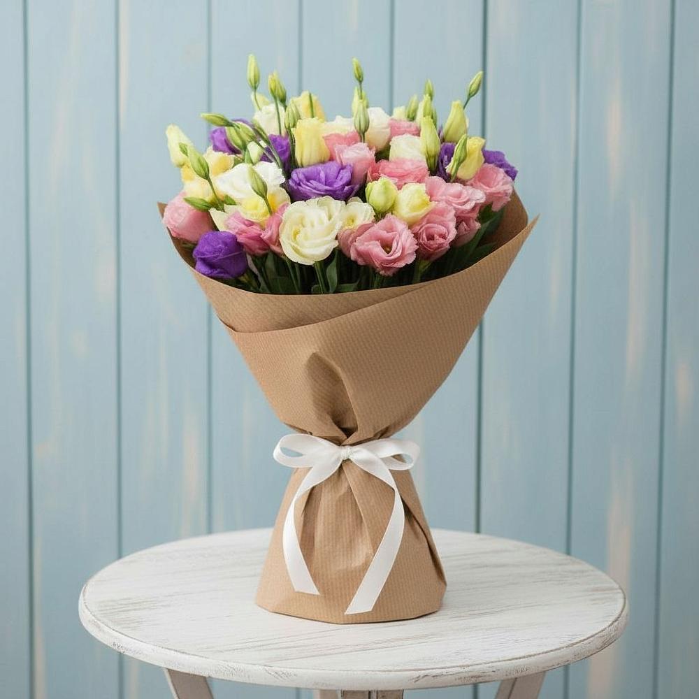 Букет цветов из: Лизиантусы в Кубинке