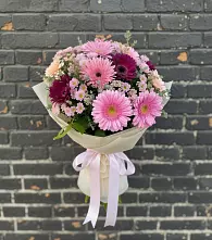 Букет цветов из:  Герберы и Хризантемы в Кубинке