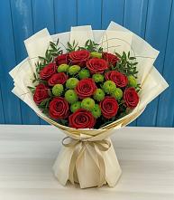 Букет цветов из:  Розы и Хризантемы #REPLACE_PRED# Кубинке