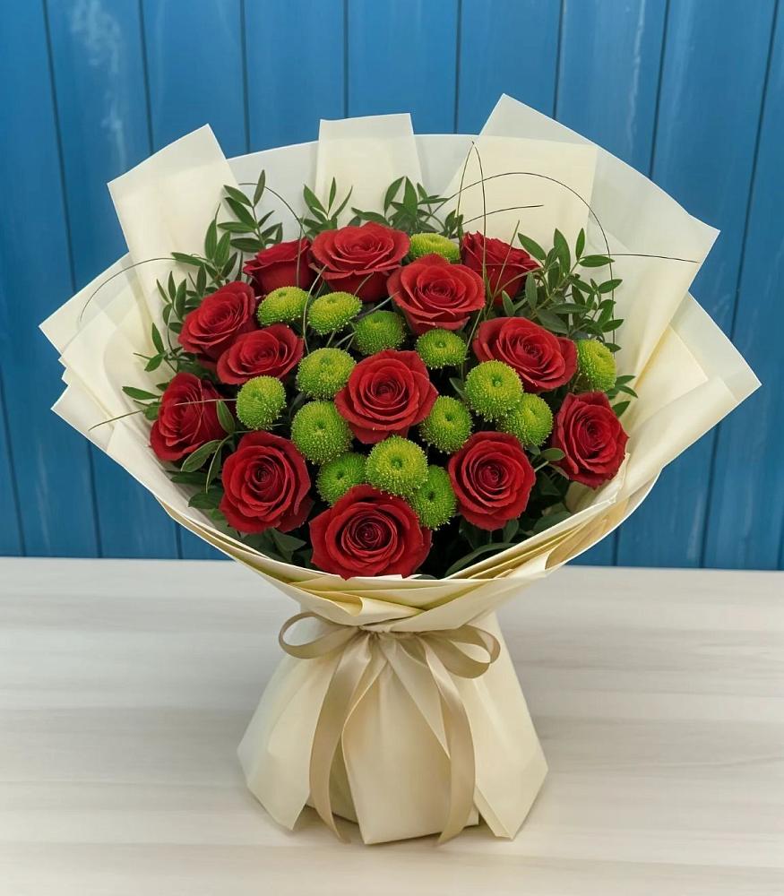 Букет цветов из: Розы и Хризантемы в Кубинке