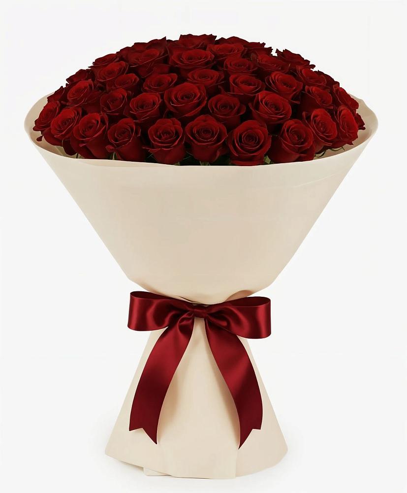 Букет 101 Бордовая роза Блэк Бакарра в Кубинке